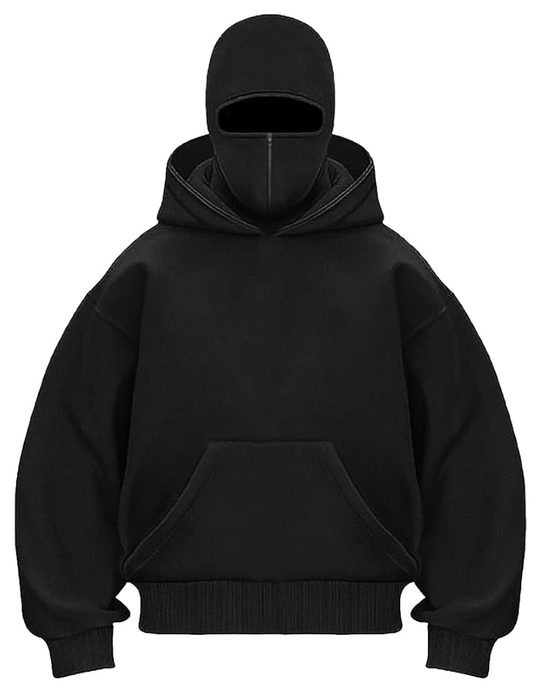 Unisex Balaclava Hoodie | Half Zipper Style